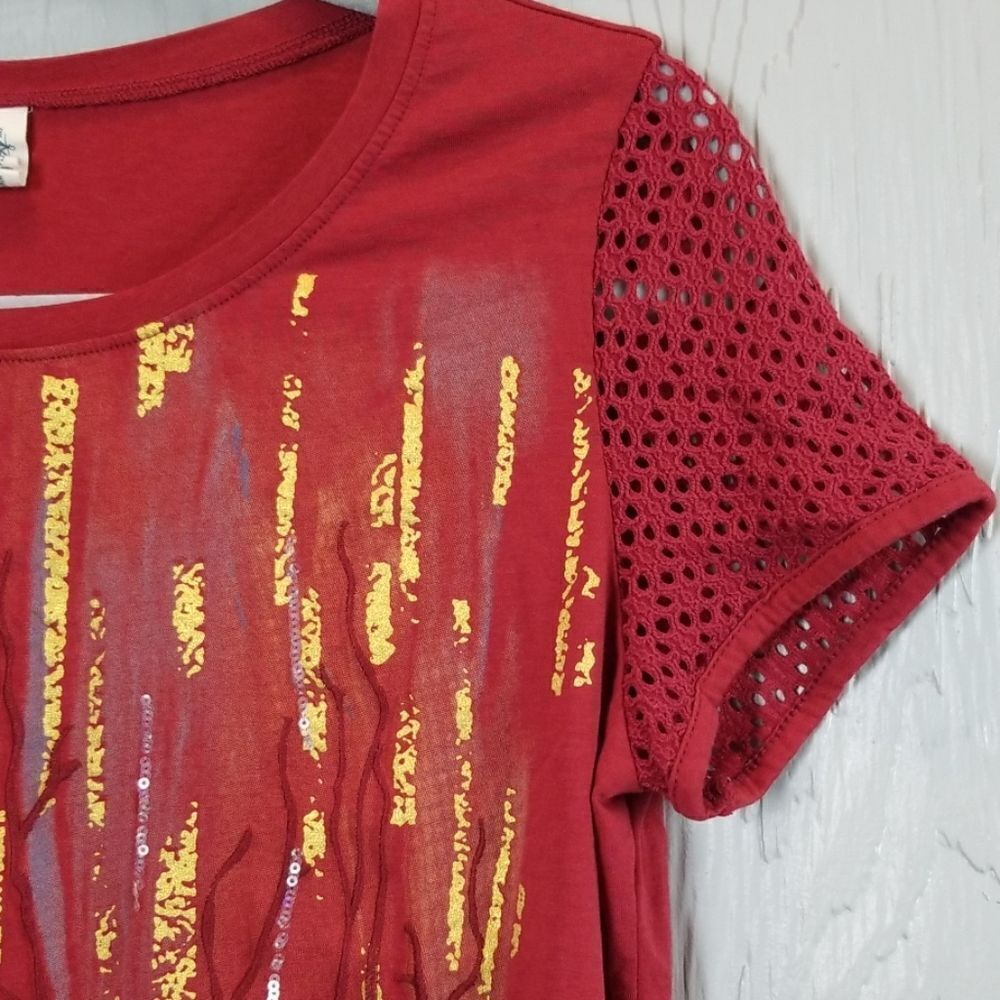 🖤5/$20🖤 RED TOP. short sleeve XL - Picture 2 of 4